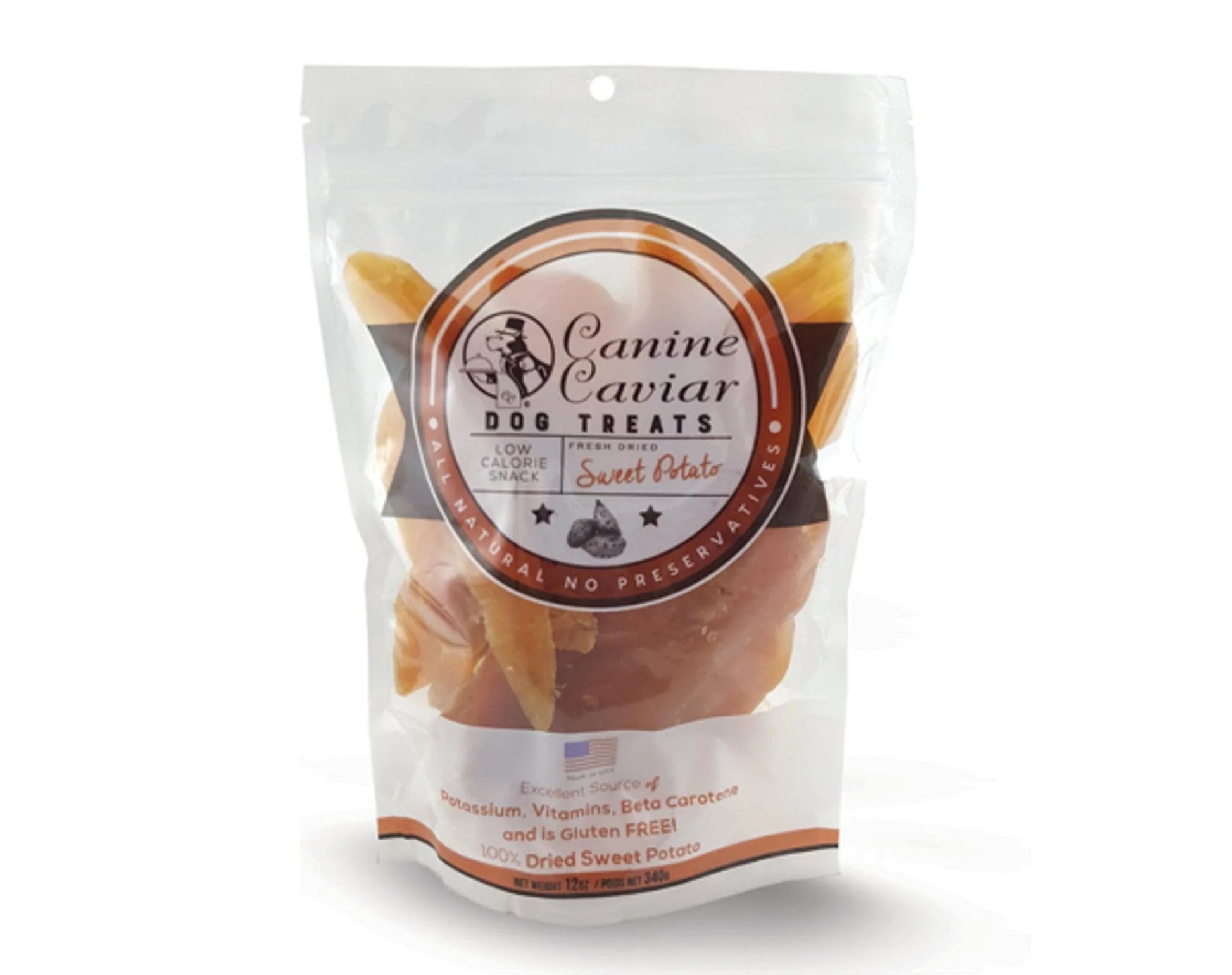 Canine Caviar Natural Dried Sweet Potatoes - Healthy Rawhide Alternative