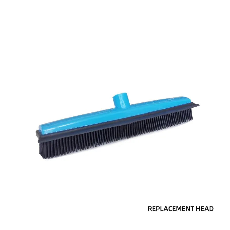 Rubber Broom Pet Hair Lint Removal Device Telescopic Bristles Magic Clean Sweeper Squeegee Scratch Bristle Long Push Broom Soft