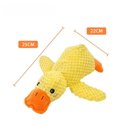 Pet Plush Toy Dog Calming Duck Stuffed Duck Toys Chew Toy Squeaky for Puppy Pet Teeth Cleaning Chew Pillow Toy Pet Supplies