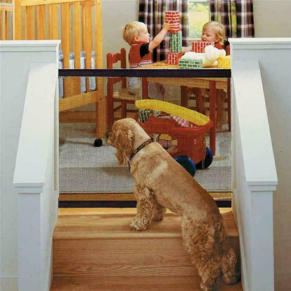 Ingenious Mesh Magic Pet Gate, Safe Guard, Safety Enclosure, Dog Fences, Pet Supplies